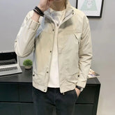 Hearujoy Korean Style Stand Up Collar Jacket for Men New Trendy Men's Jacket Cool Baseball Jacket Cool and Trendy Top